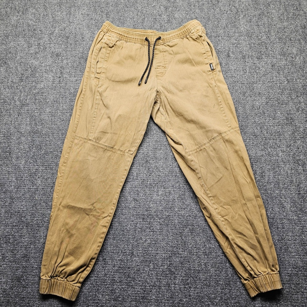 Tony Hawk Mens Khaki Jogger Pants Size Medium Brown Twill HMP0926 Skate Relaxed